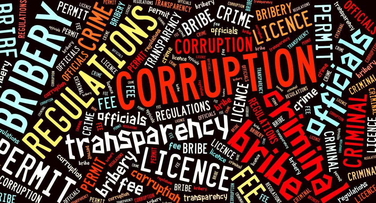paragraph on corruption